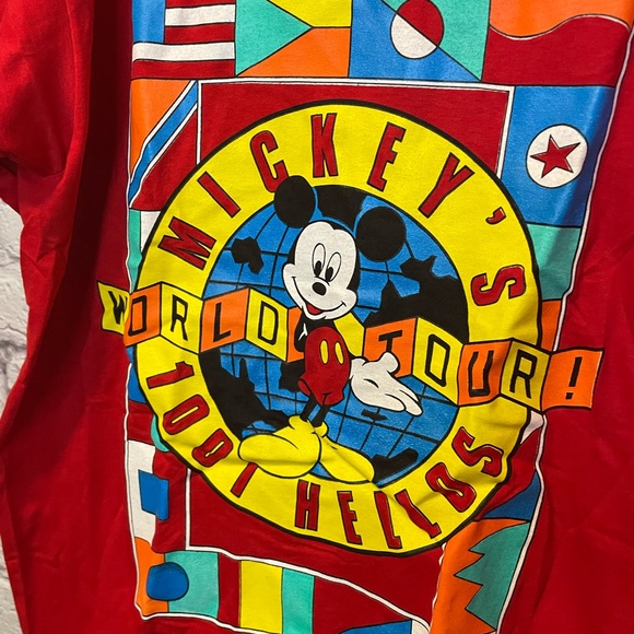 NWT Vintage Mickey & Co 1001 Hellos Red Graphic Tee Size XL - Picture 6 of 6